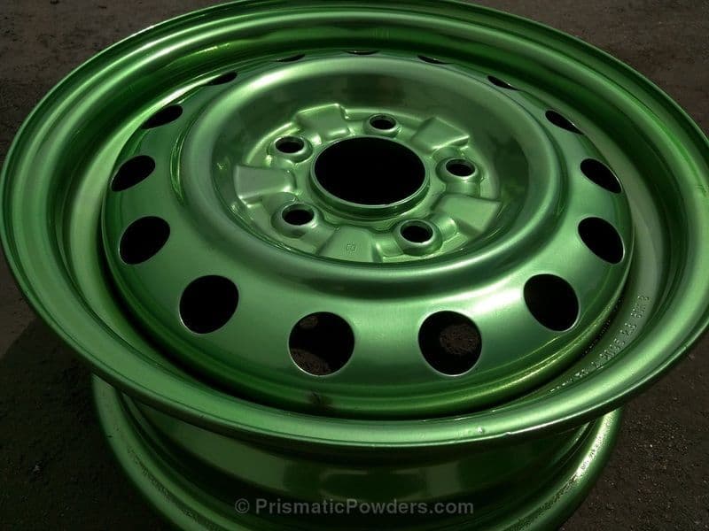 Psycho Lime over Polished Aluminum